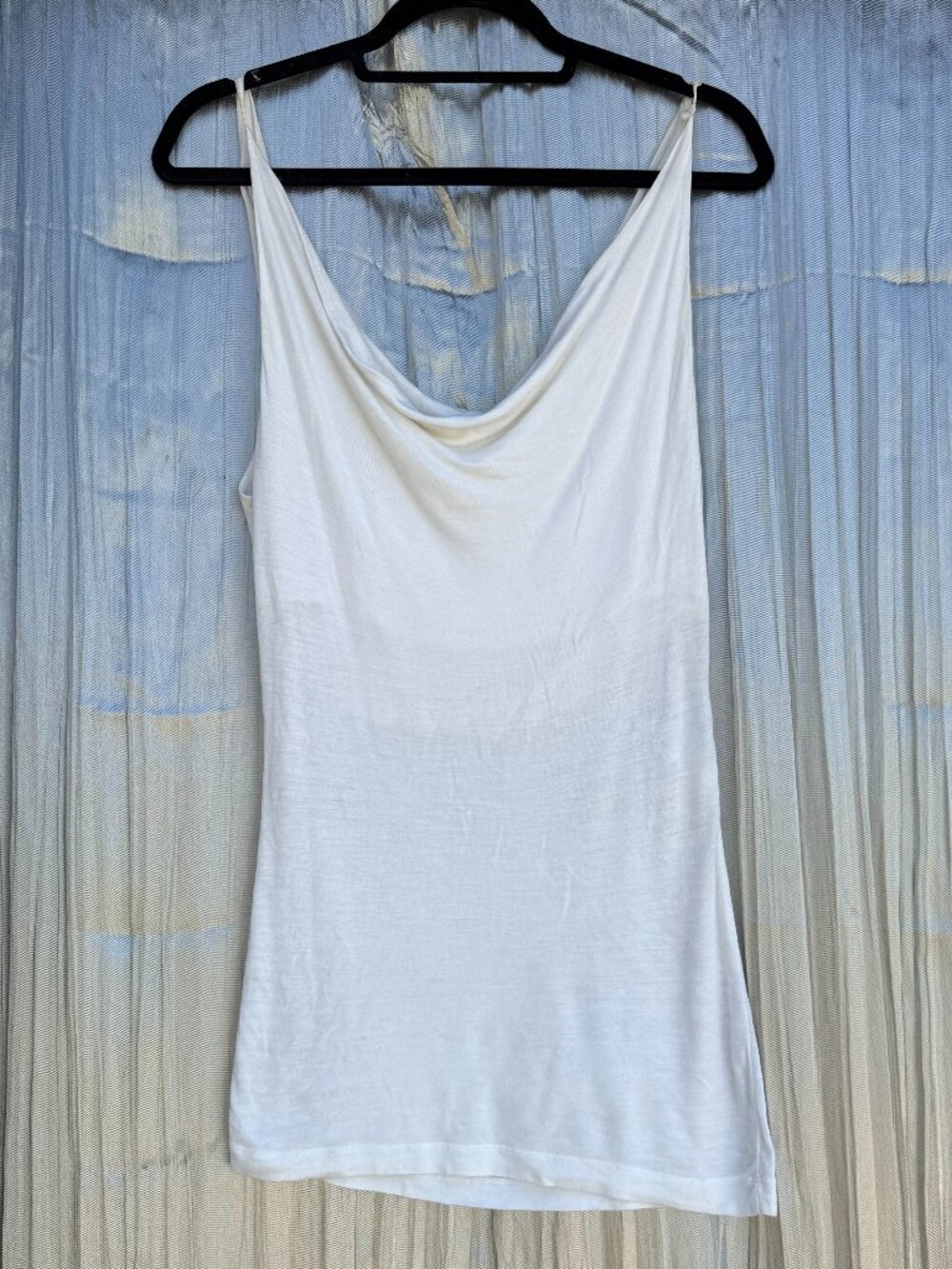 Kookai scoop neck soft cream top